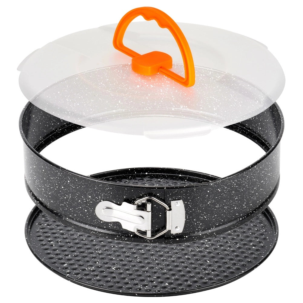 Springform Cake Pan, Granite Coated, 28 cm with Lid