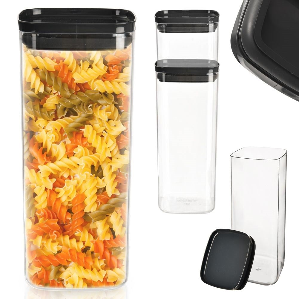 Square 1.4L container with silicone gasket for pasta