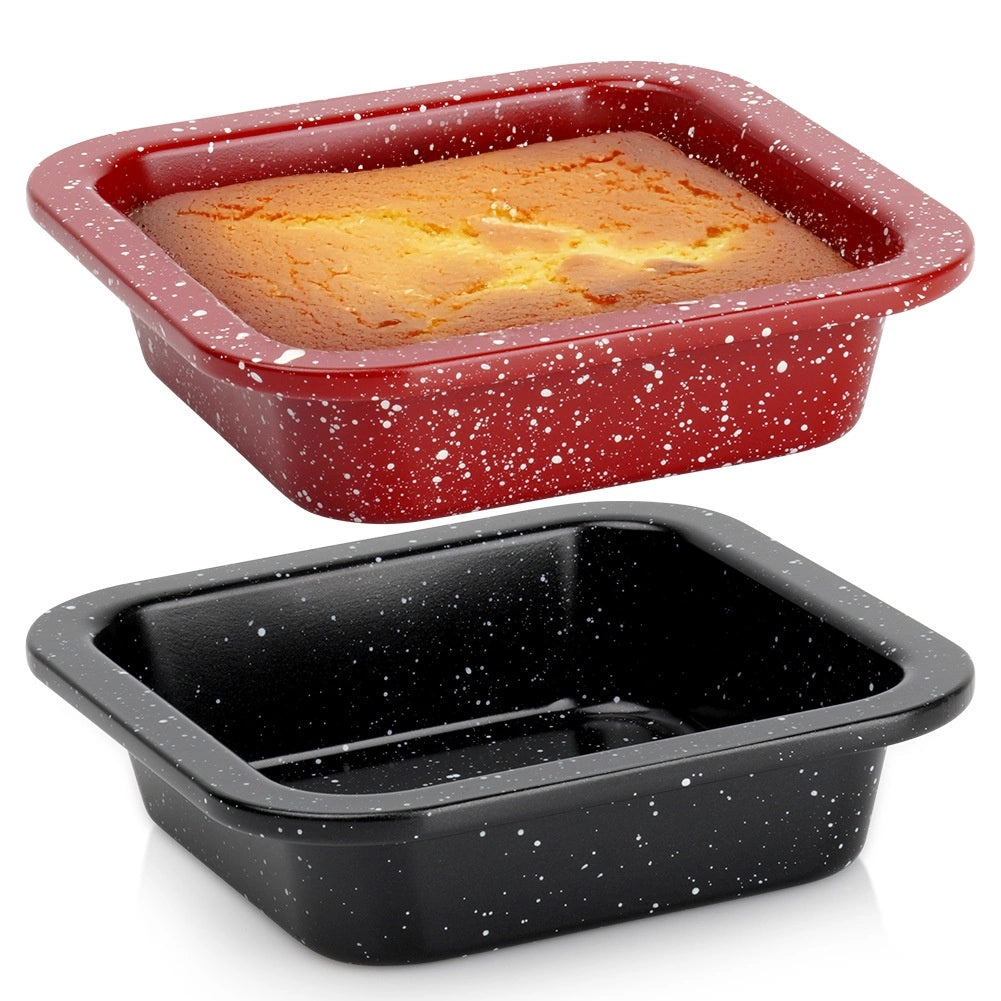 Square Baking Pans, Granite Non-Stick, 12x12 cm, 2-Pack