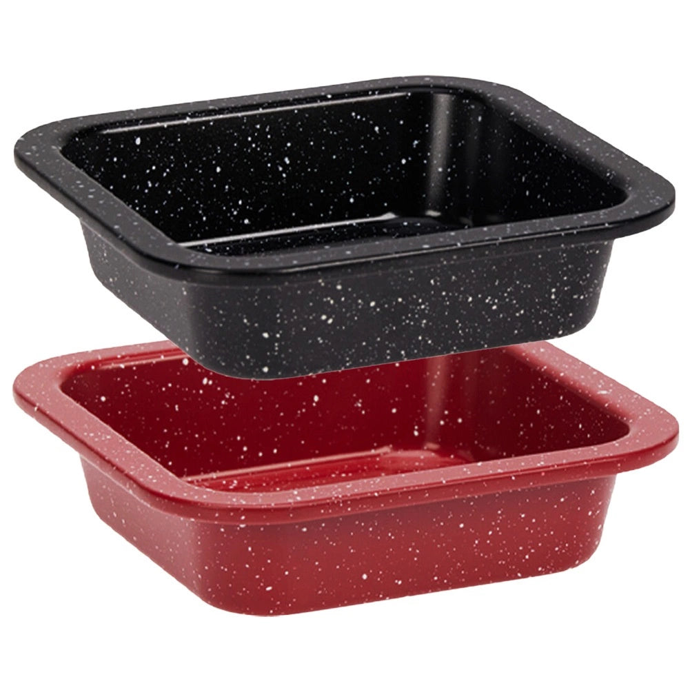 Square Baking Pans, Granite Non-Stick, 12x12 cm, 2-Pack