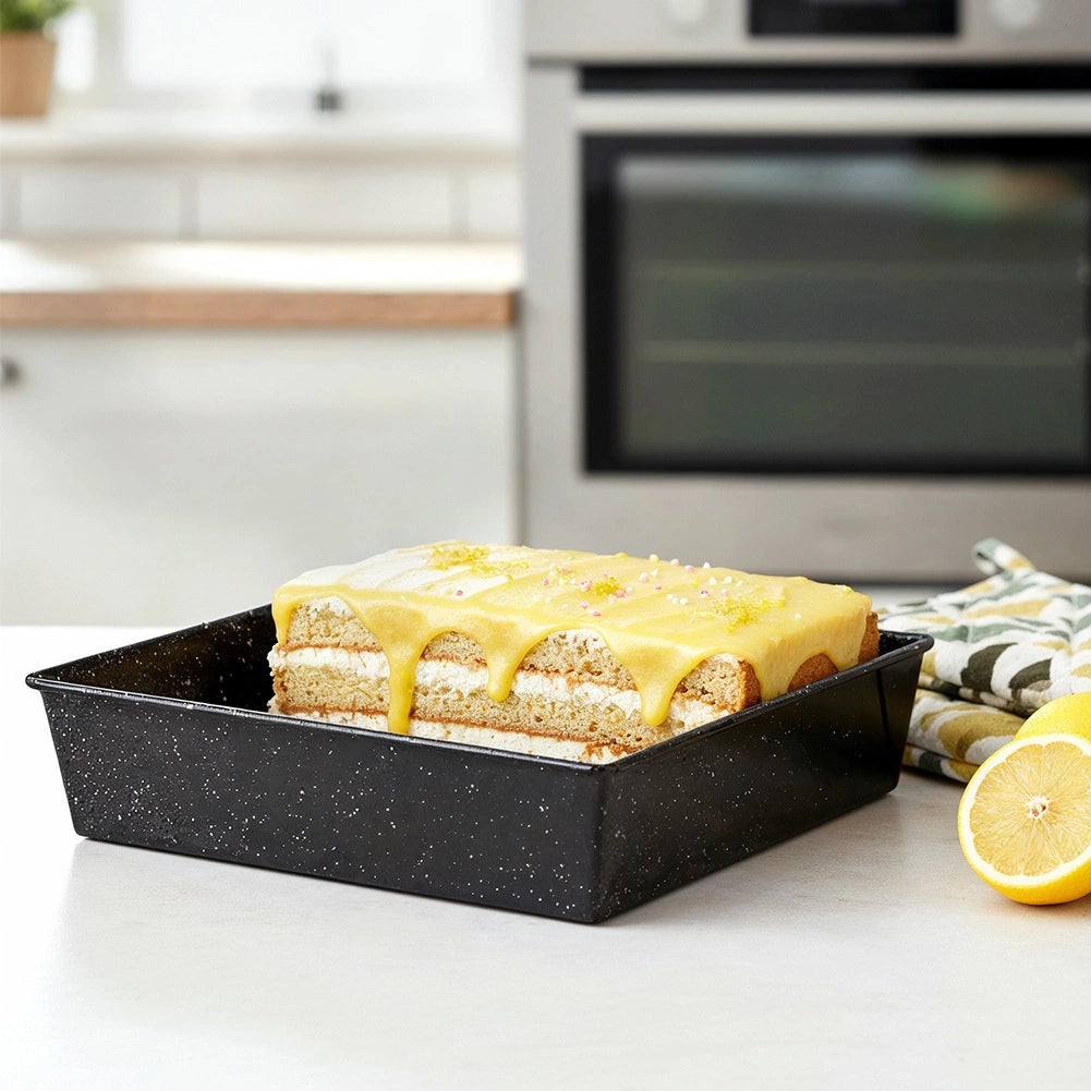 Square Carbon Steel Baking Pan, Non-Stick, 24x24x6 cm