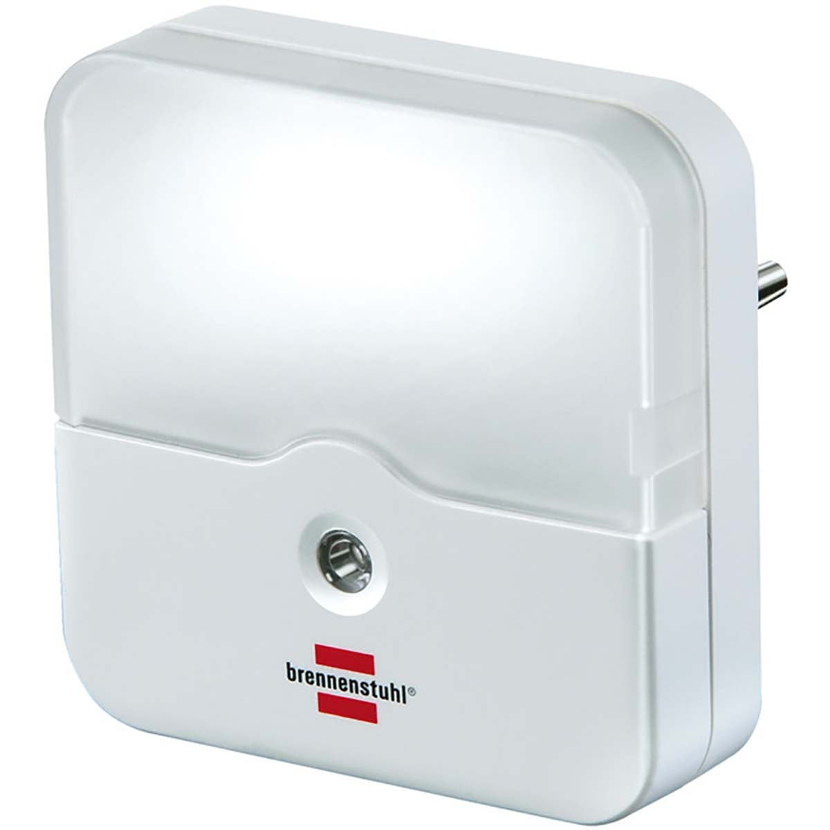 Square LED orientation light / night light with dimmer sensor for the socket White