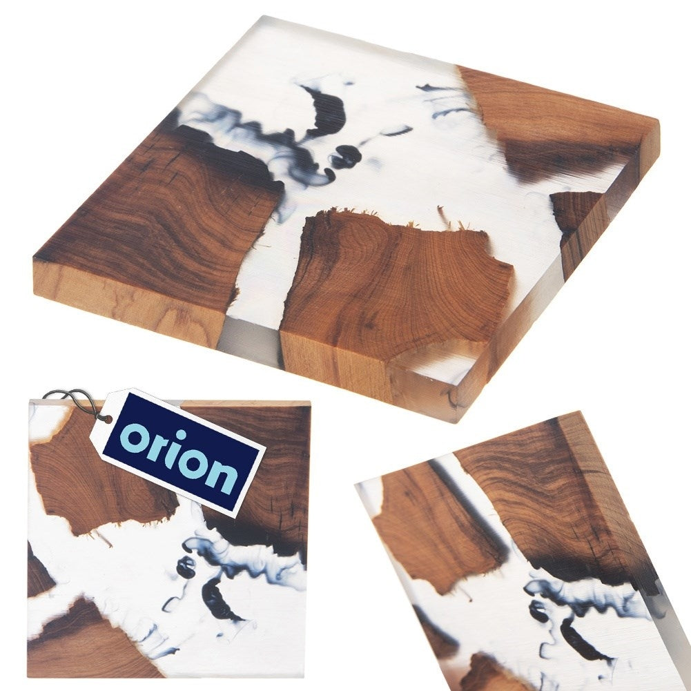 Square Placemat 8x8 cm in Acacia wood and Resin