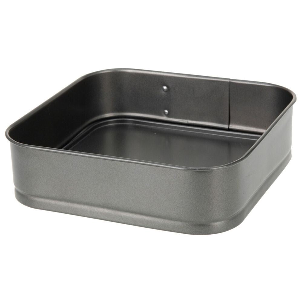 Square baking form with non-stick and removable edges