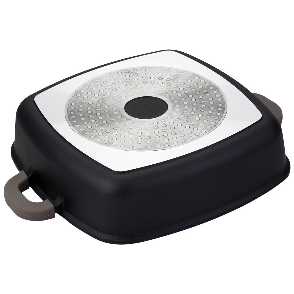 Square pot with five-layer non-stick granite coating