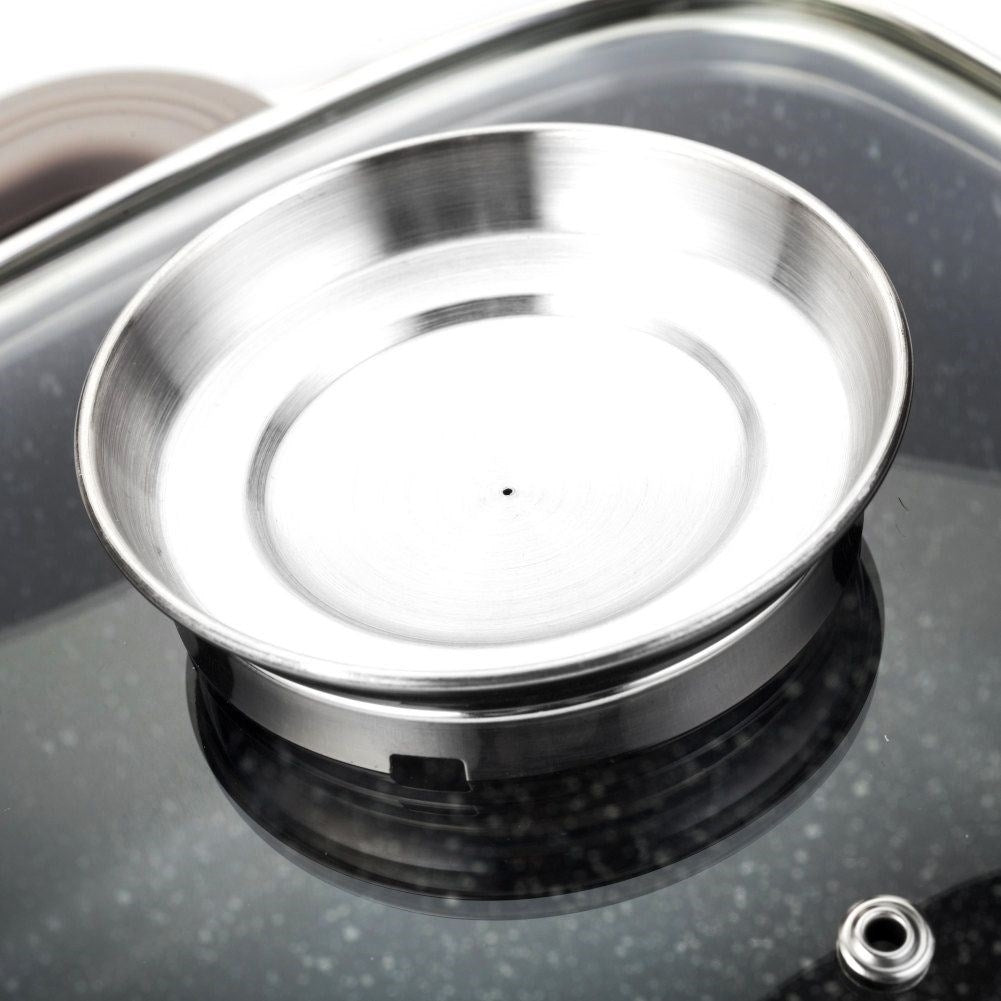 Square pot with five-layer non-stick granite coating