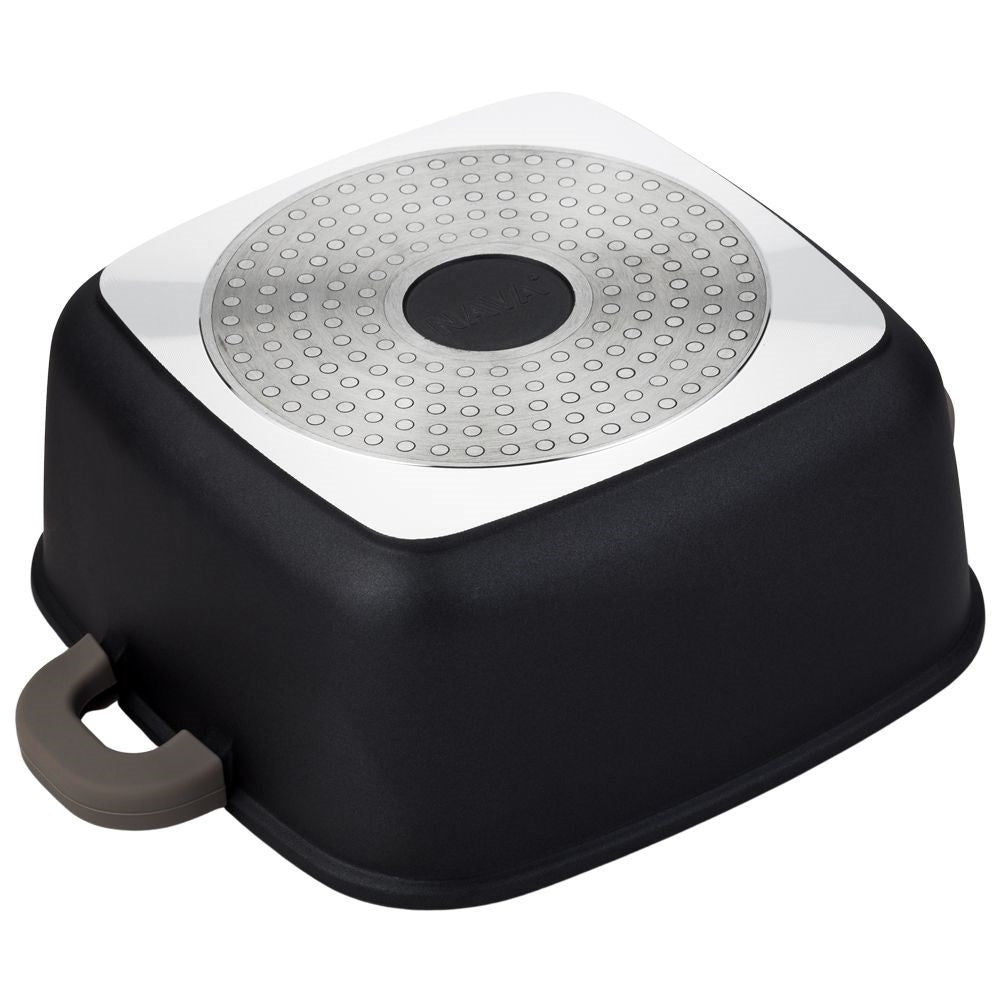 Square pot with five-layer non-stick granite coating