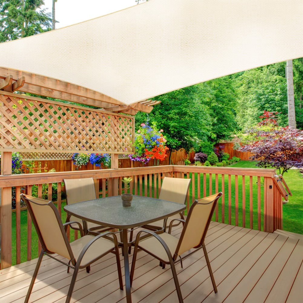 Square shade sail waterproof canopy 3x3m ModernHome - beige