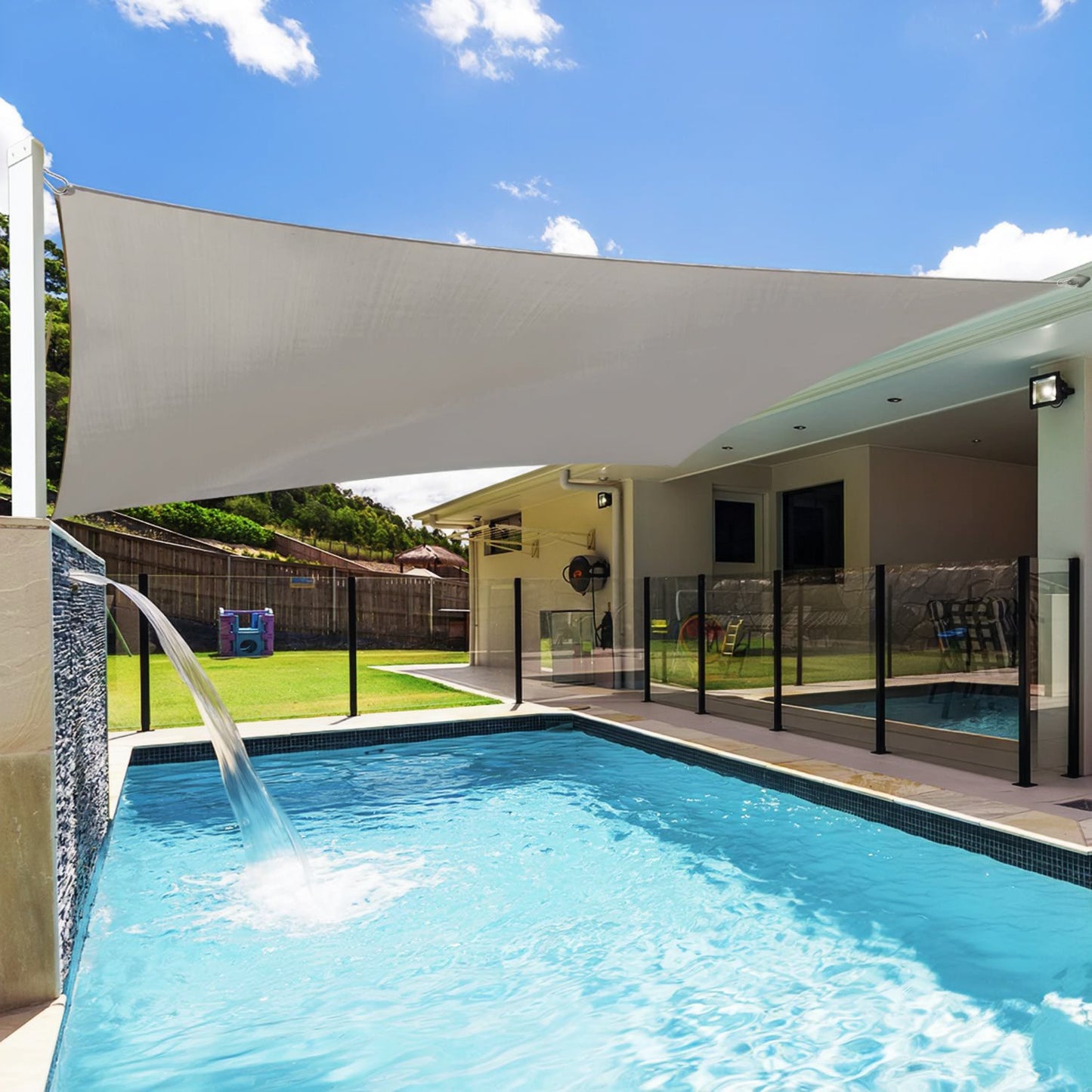 Square shade sail waterproof canopy 4x4m ModernHome - gray