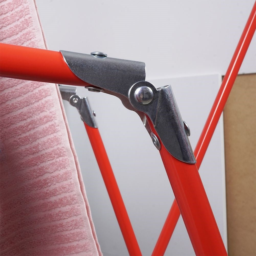Stable collapsible drying rack in robust metal for indoor/outdoor use