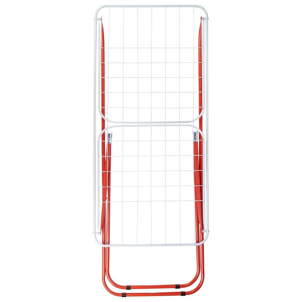 Stable collapsible drying rack in robust metal for indoor/outdoor use