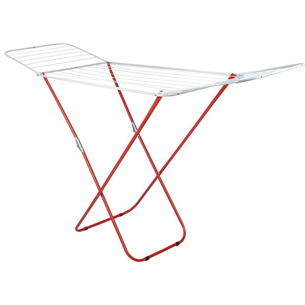 Stable collapsible drying rack in robust metal for indoor/outdoor use