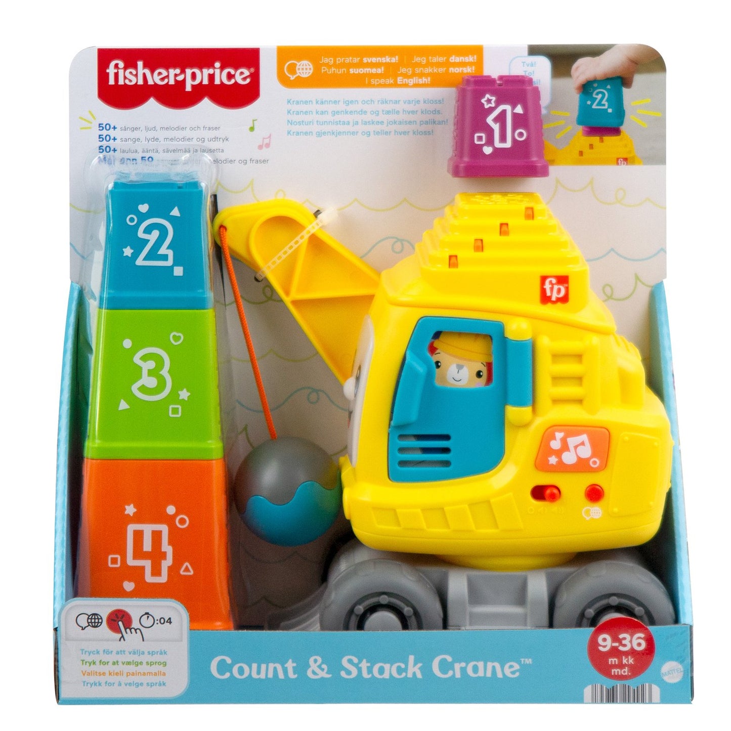 Talking Excavator Toy, Teaches Numbers & Shapes, 9m+