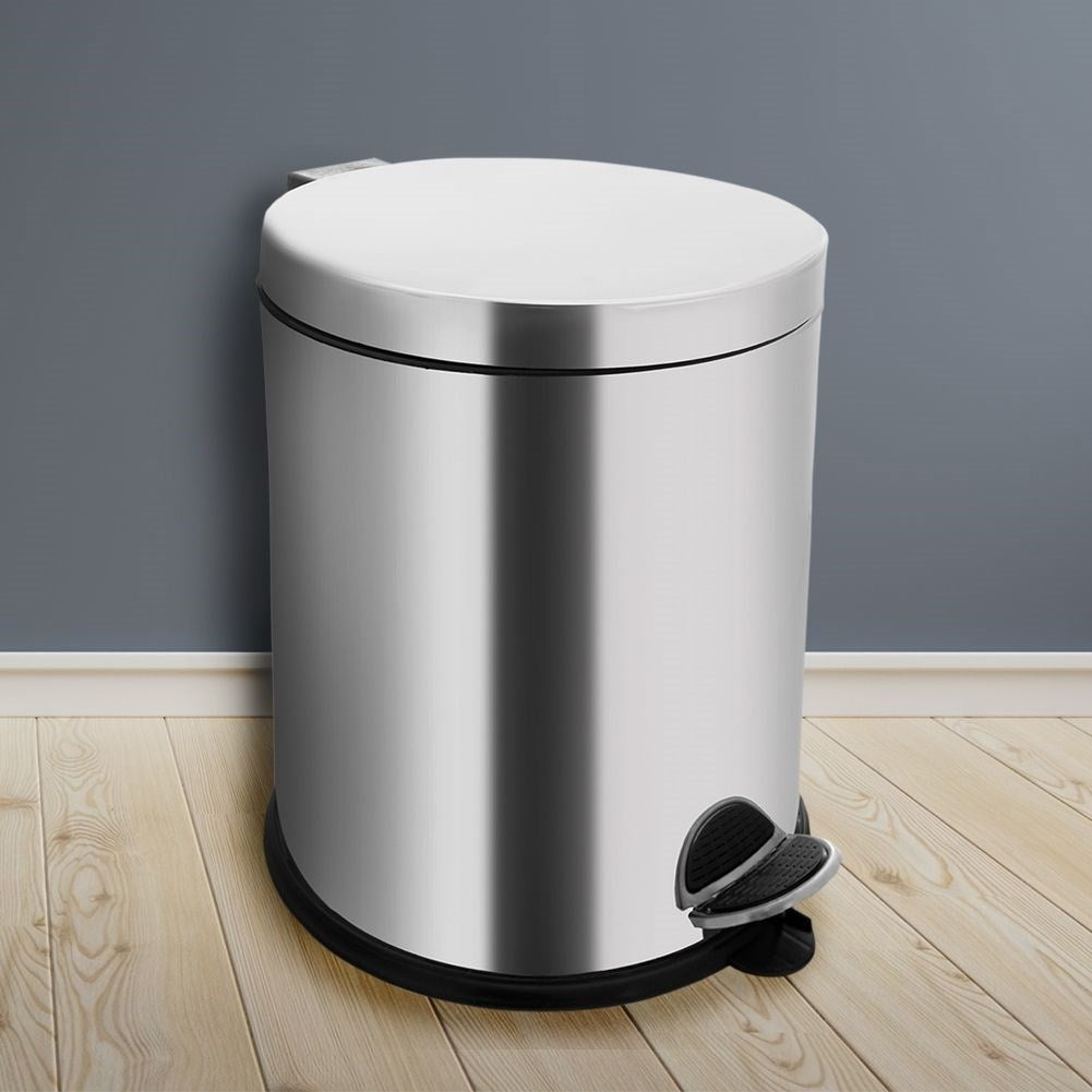 Stainless 14L Dustbin with Pedal and Removable Container