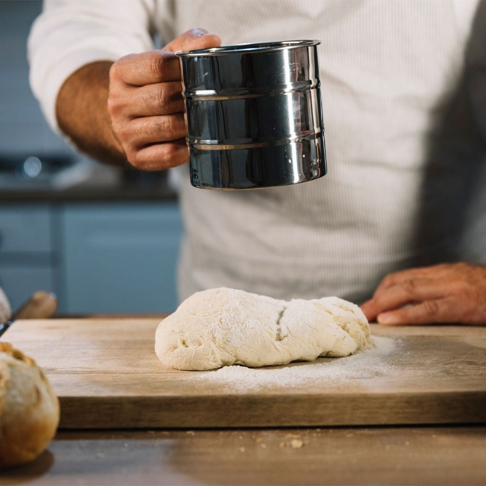 Stainless Flour and Castor Sugar Sieve for Lump Free Baking