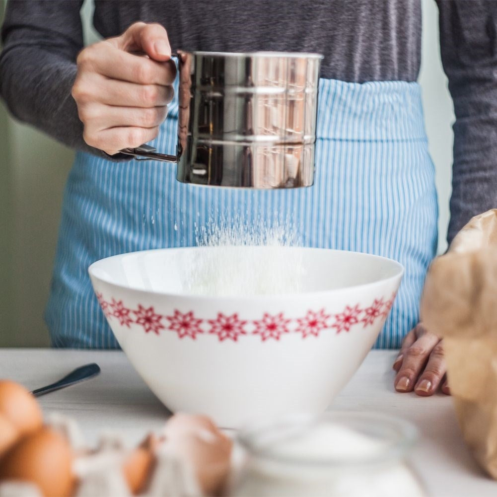 Stainless Flour and Castor Sugar Sieve for Lump Free Baking