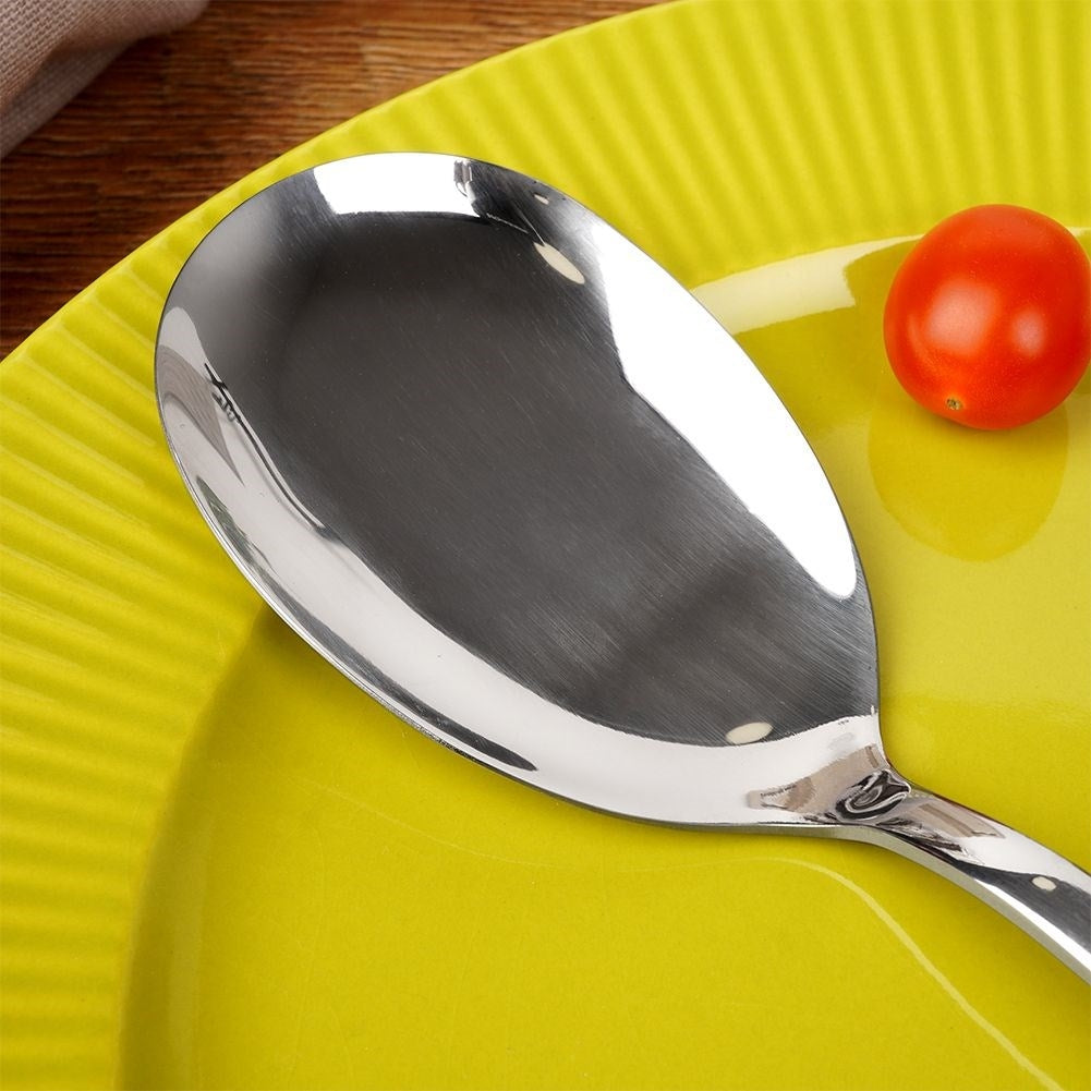 Stainless Salt Spoon for Salad, Silver, Dishwasher Safe