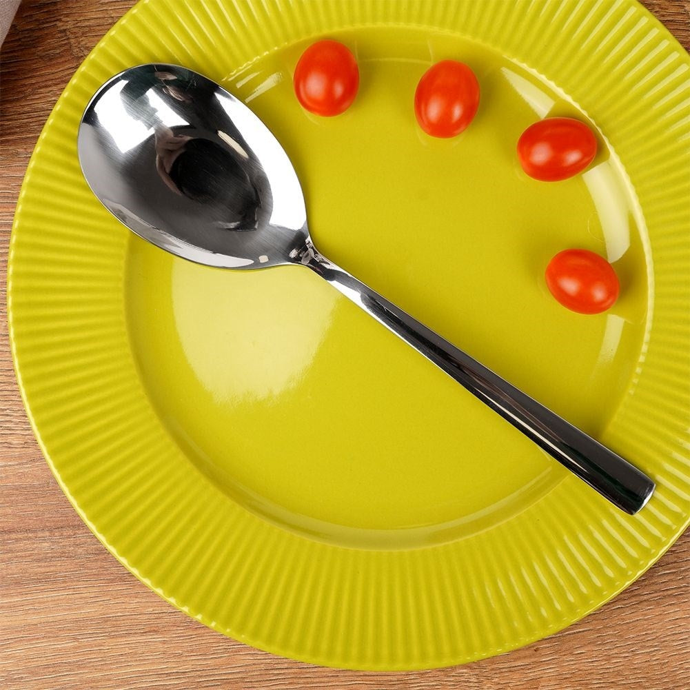 Stainless Salt Spoon for Salad, Silver, Dishwasher Safe