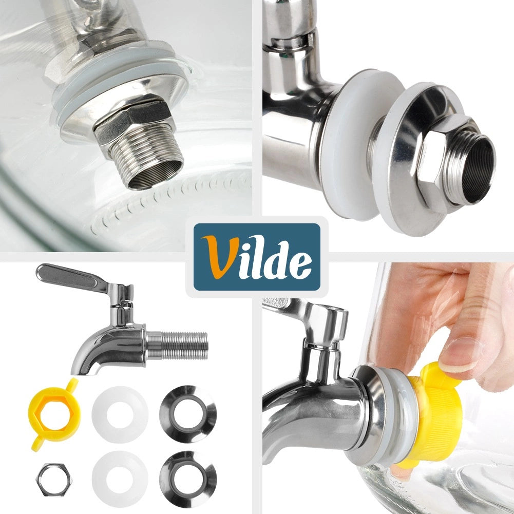 Stainless Steel Beverage Dispenser Faucet with Gasket