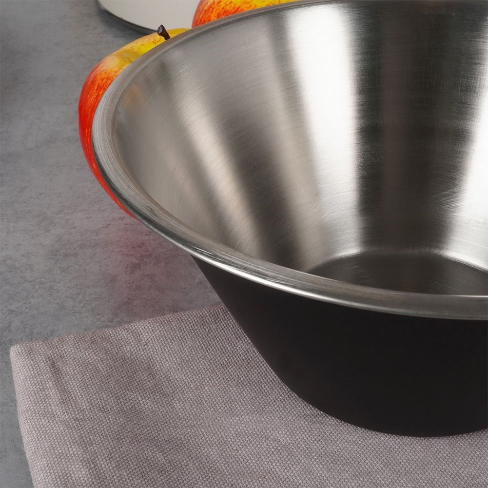 Stainless Steel Bowl with Matt Black Surface for the Kitchen