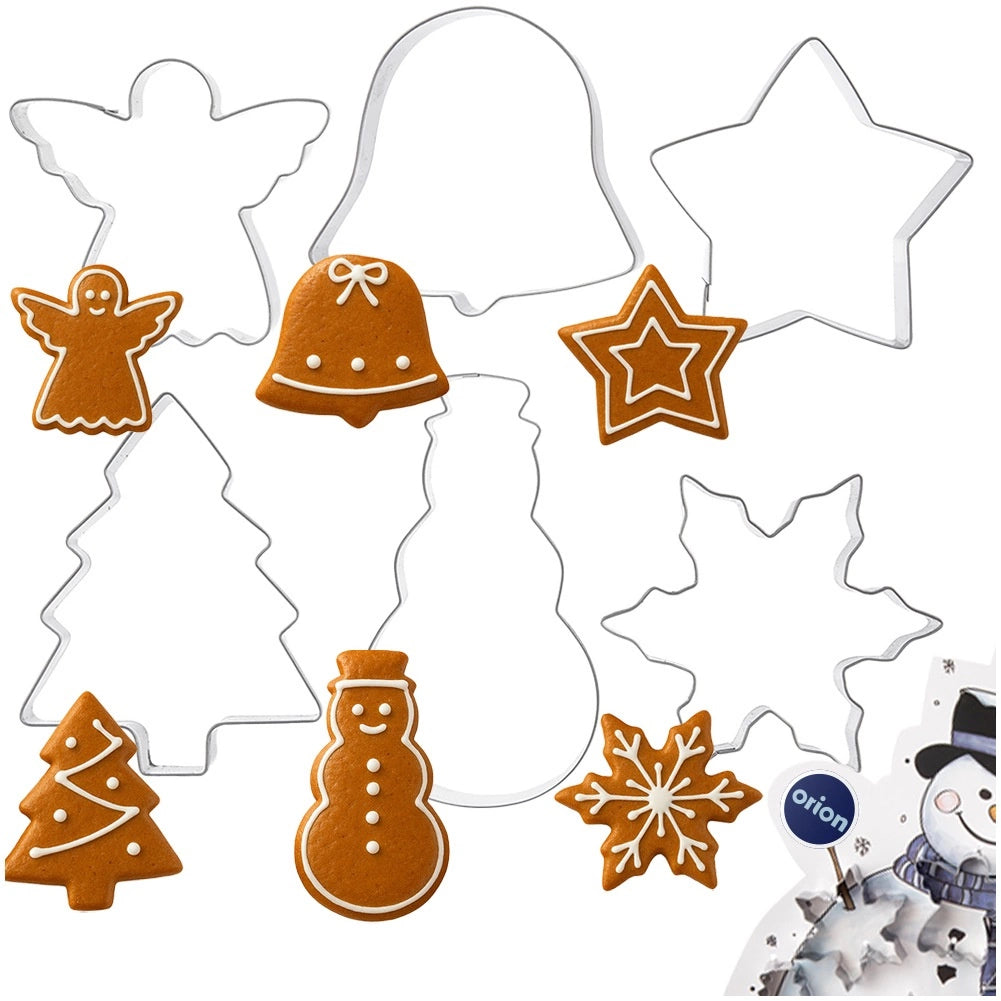 Stainless Steel Cookie Cutters Set, 6 Festive Shapes