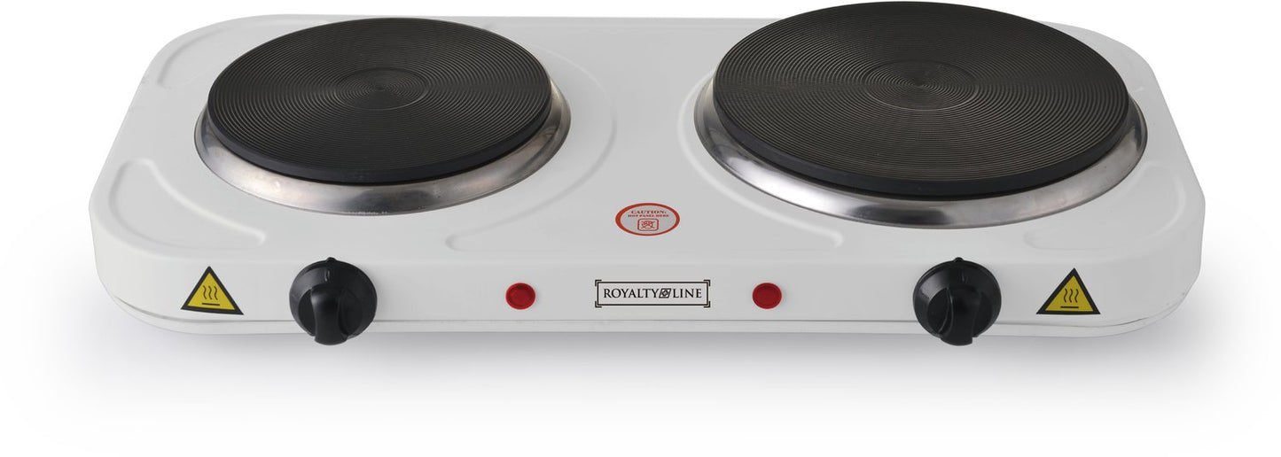 Double Hot Plate, 1000+1500W, 2 Burners, White