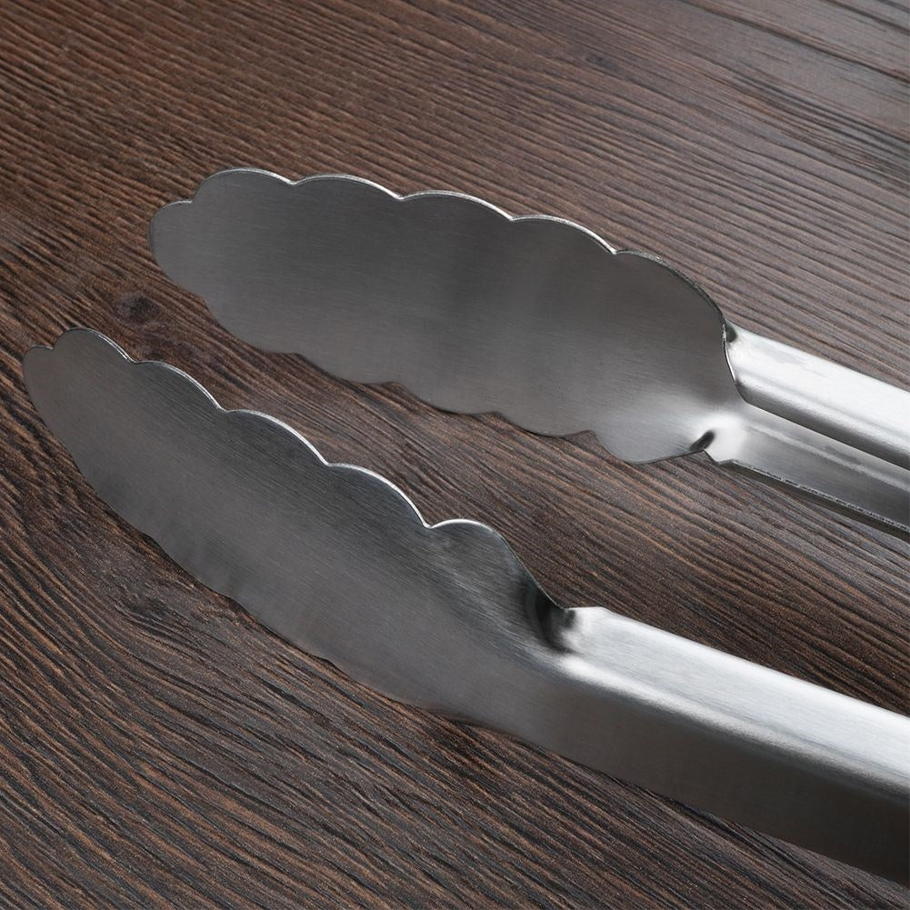 Stainless Steel Frying and Grilling Tongs - Perfect for Cooking
