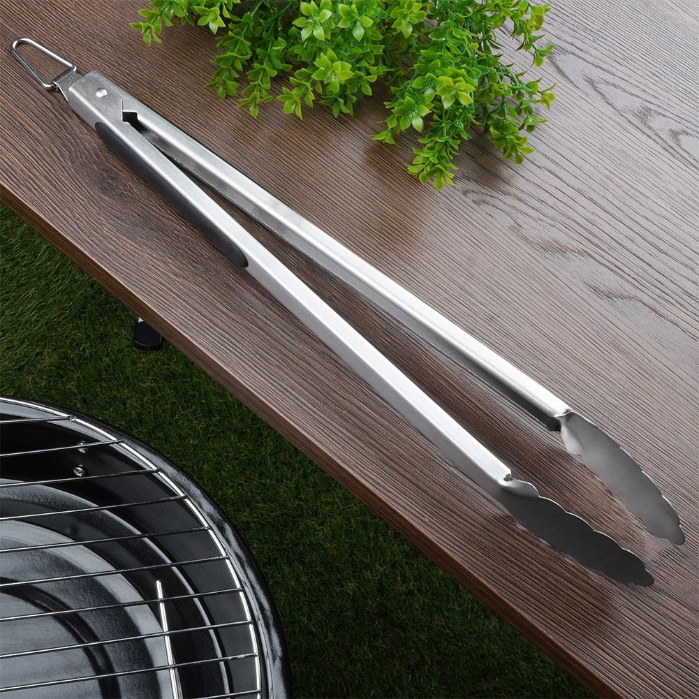 Stainless Steel Frying and Grilling Tongs - Perfect for Cooking