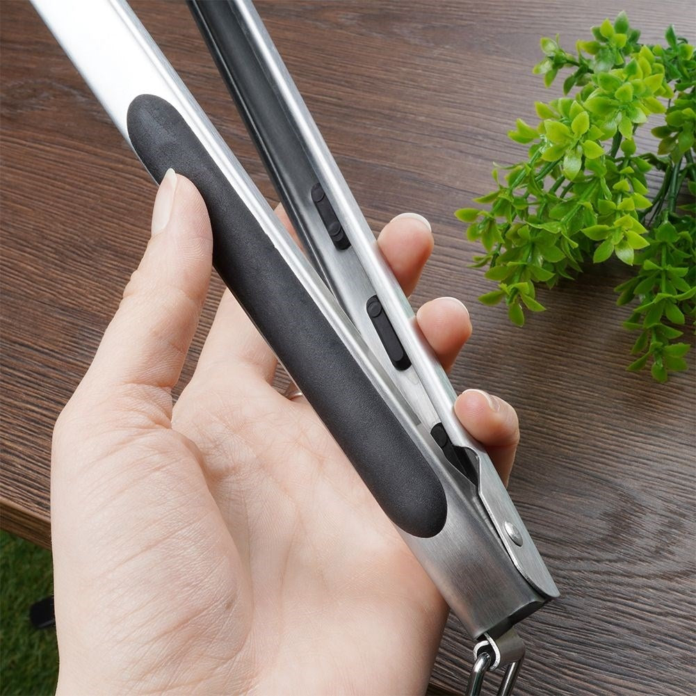 Stainless Steel Frying and Grilling Tongs - Perfect for Cooking
