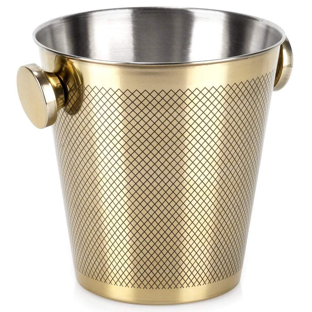 Stainless Steel Gold Ice Bucket, 4.5L Capacity