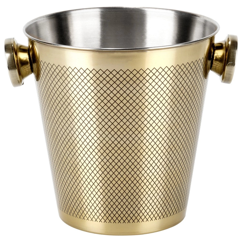 Stainless Steel Gold Ice Bucket, 4.5L Capacity
