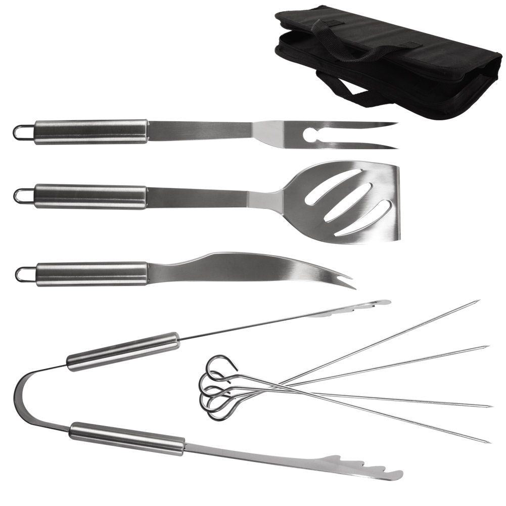 Stainless Steel Grill Utensil Set - 9 Pieces for Perfect Grilling