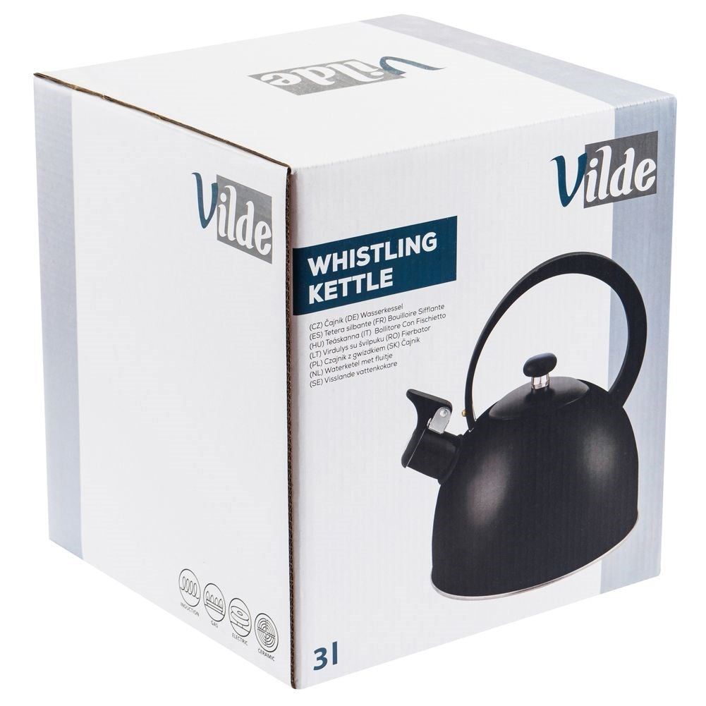 Stainless Steel Kettle with Folding Whistle