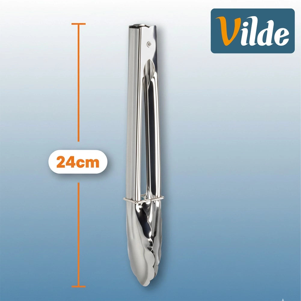 Stainless Steel Kitchen Tongs, 24 cm, Dishwasher Safe