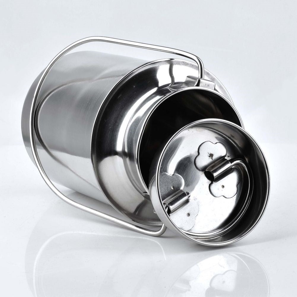 Stainless Steel Milk Jug with Lid and Handle