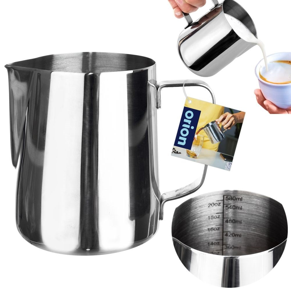 Stainless Steel Milk Jug with Measuring Scale