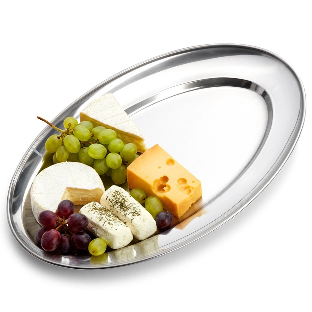 Stainless Steel Oval Serving Platter 32x20 cm