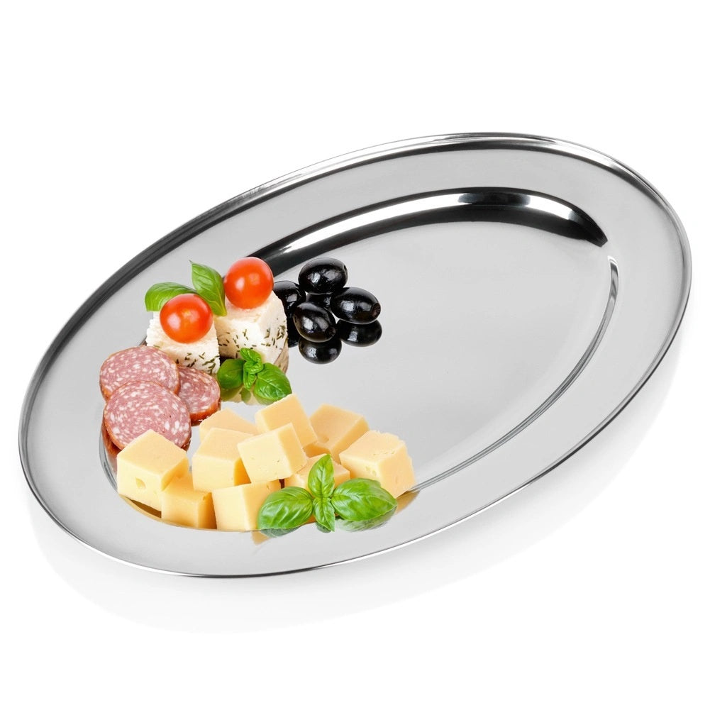 Stainless Steel Oval Serving Platter 40x27 cm