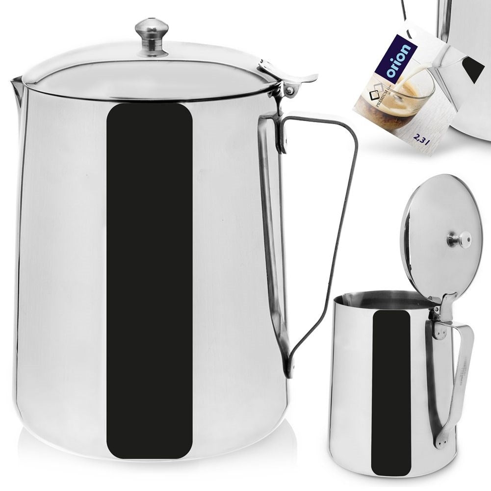 Stainless Steel Teapot with Lid - Serve Coffee or Tea