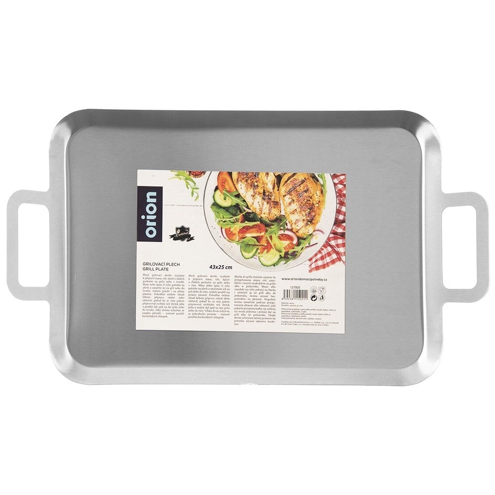 Stainless grill plateOur stainless steel grill plate is an excellent alternative to disposable aluminum trays. By using this durable grill plate, you save money and help protect the environment.