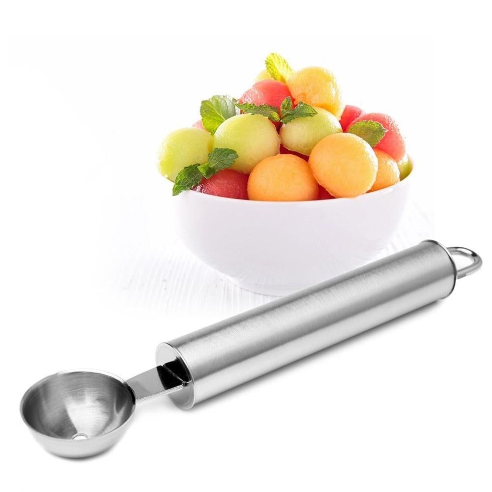 Stainless hollowing spoon for perfect melon pieces