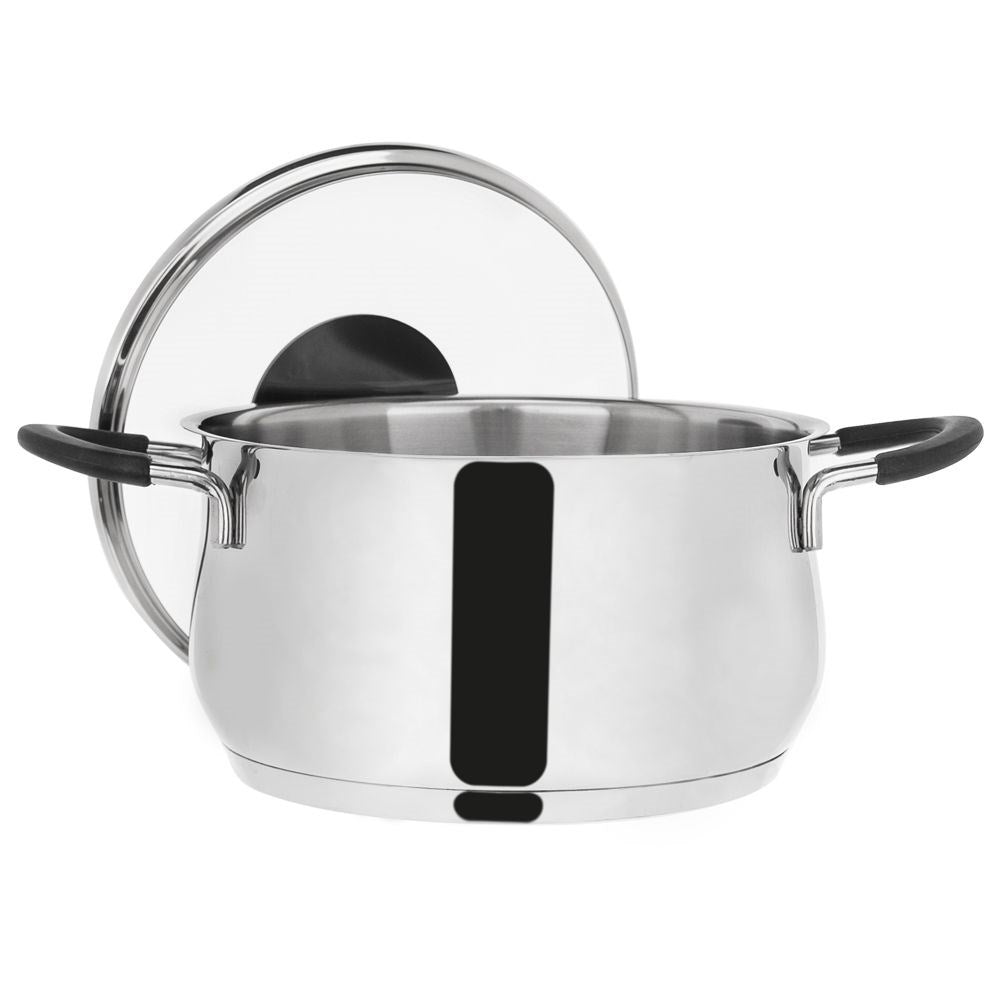 Stainless pot 18/10 with valve, oven and stove friendly