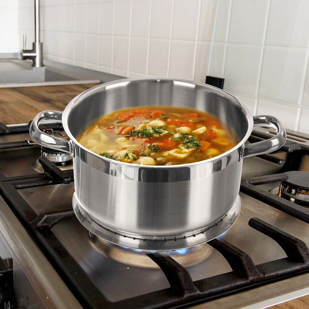 Stainless protective plate for gas stove - dishwasher safe