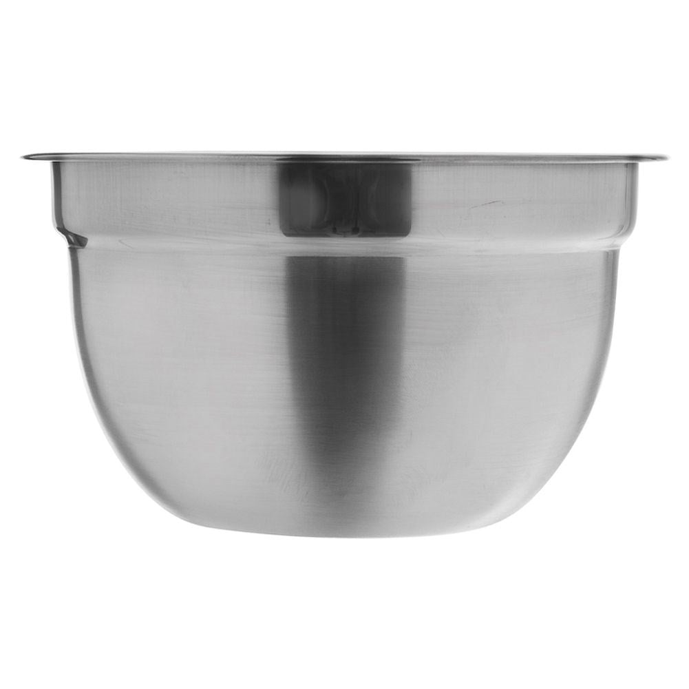 Stainless steel bowl for mixing, whipping and storage