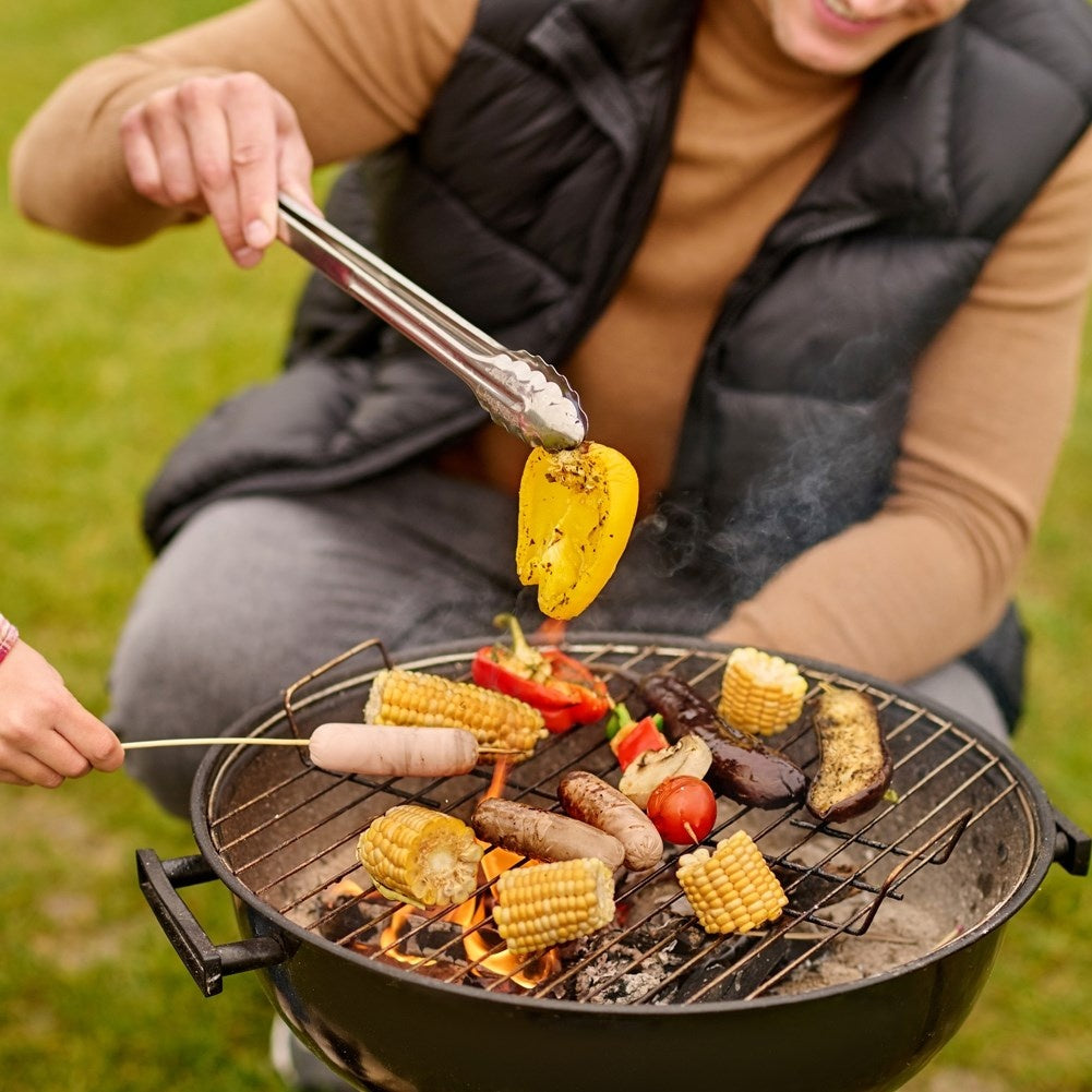 Stainless steel chopsticks for grilling and turning meat