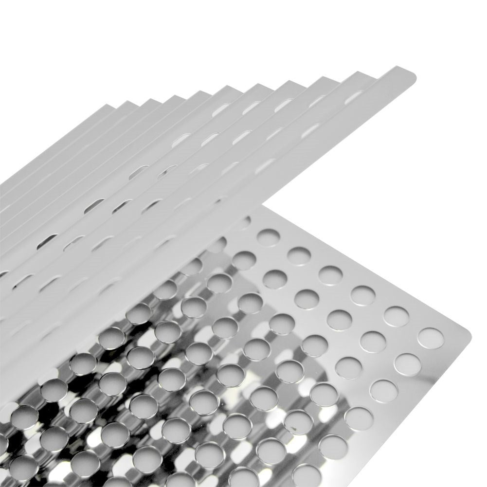 Stainless steel grill plate for vegetables and meat