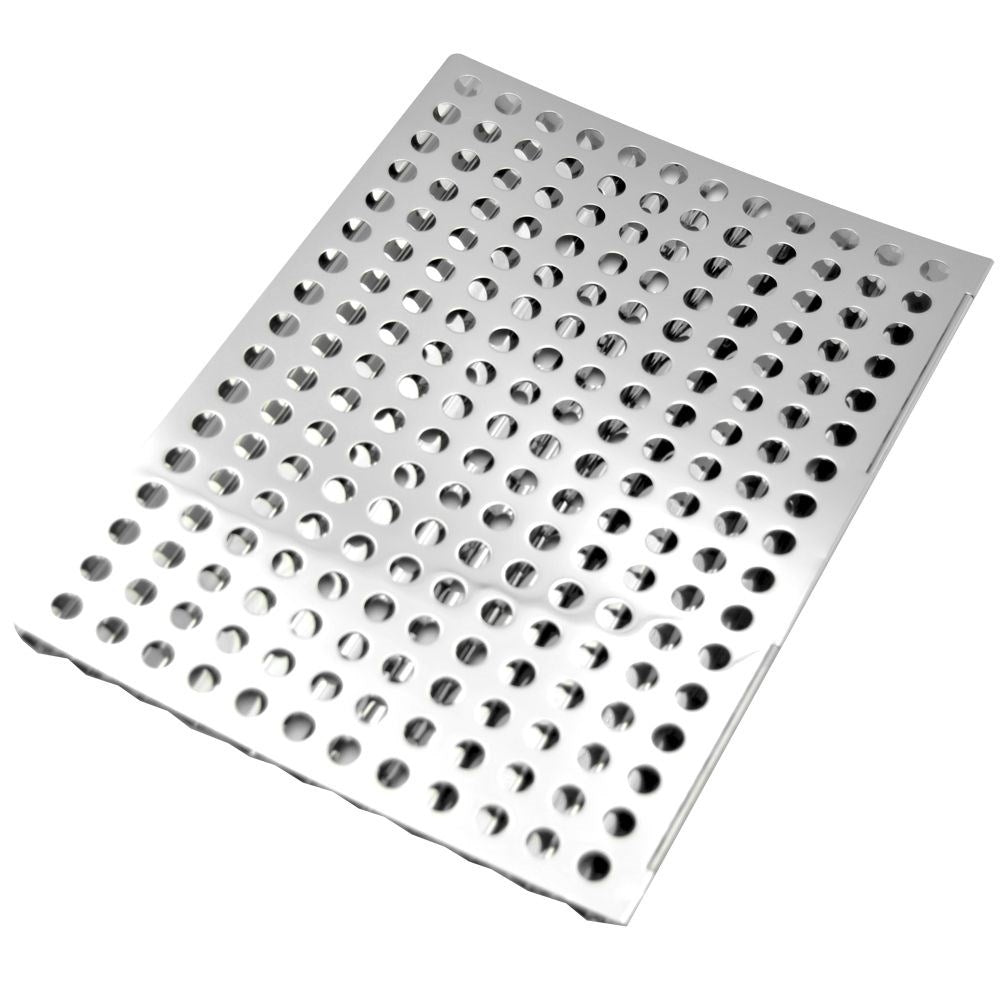 Stainless steel grill plate for vegetables and meat
