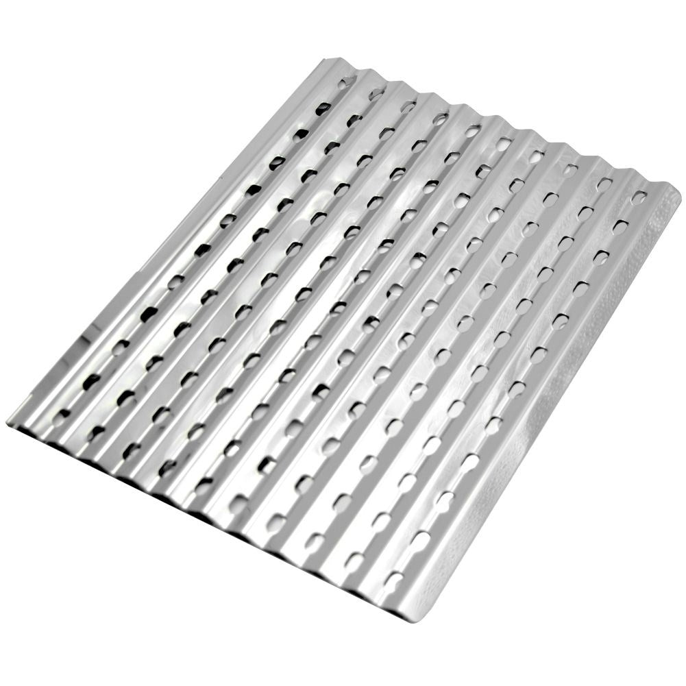 Stainless steel grill plate for vegetables and meat