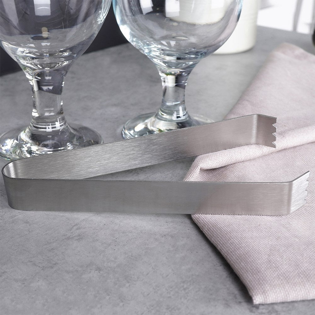 Stainless steel ice clamps for precise handling of ice cubes