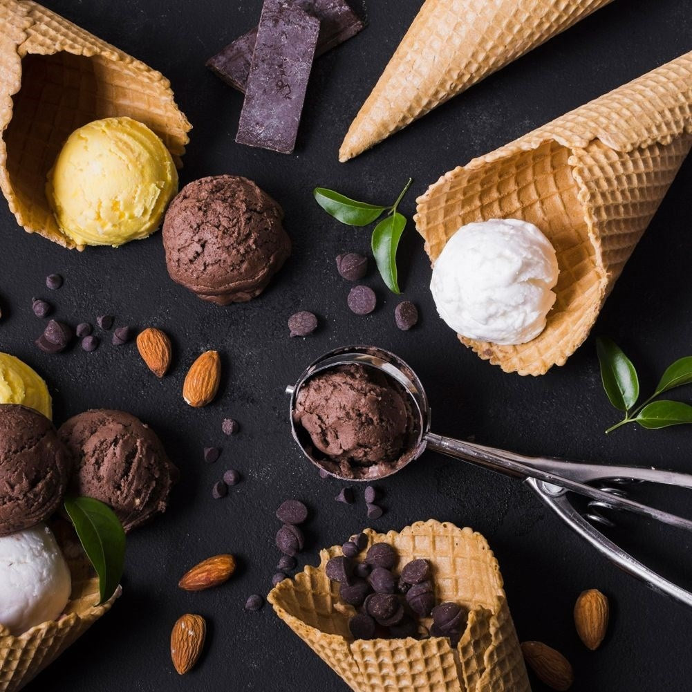 Stainless steel ice cream scoop for even scoops of ice cream, rice and potatoes